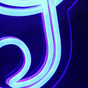 Music Note Blue Neon Sign