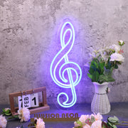 Music Note Blue Neon Sign