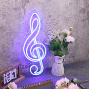 Music Note Blue Neon Sign