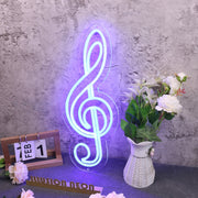 Music Note Blue Neon Sign