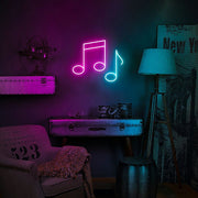 Music Notes Neon Sign