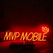 MVP Mobile Orange Neon Sign