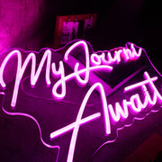 My Journi Awaits Pink Neon Sign