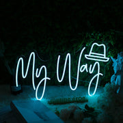 My Way Blue Custom Neon Sign