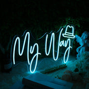 My Way Blue Custom Neon Sign