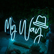 My Way Blue Custom Neon Sign