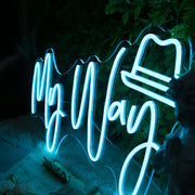 My Way Blue Custom Neon Sign