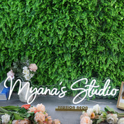 Myana's Studio White Neon Sign