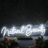 Natural Beauty White Neon Sign