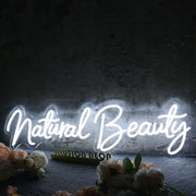 Natural Beauty White Neon Sign