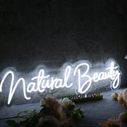 Natural Beauty White Neon Sign