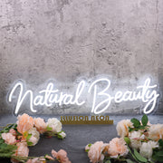 Natural Beauty White Neon Sign