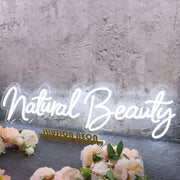 Natural Beauty White Neon Sign