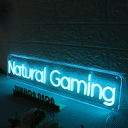 Natural Gaming Blue Neon Sign