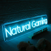 Natural Gaming Blue Neon Sign