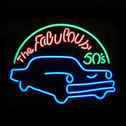 Neon Car Signs Blue Classic Car Neon Light