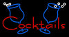 Neon Cocktail Sign Two Glass Of Cocktail