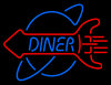 Neon Rocket Led Rocket Diner Neon Sign For Room Kitchen Blue And Red Neon Lights