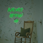 Never Grow Up By Handwriting LED Neon Sign