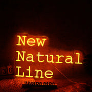 New Natural Line Orange Neon Sign