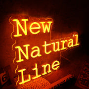 New Natural Line Orange Neon Sign