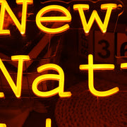 New Natural Line Orange Neon Sign