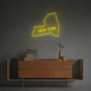 New York Map Outline LED Neon Sign