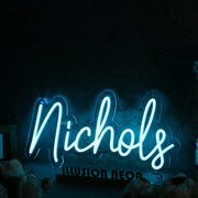 Nichols Blue Neon Sign