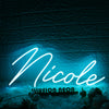 Nicole Blue Neon Sign