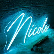 Nicole Blue Neon Sign