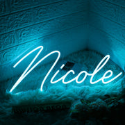 Nicole Blue Neon Sign