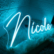 Nicole Blue Neon Sign