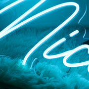 Nicole Blue Neon Sign