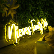 Niever Family Studio Yellow Neon Sign