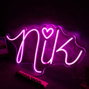 Nik Pink Neon Sign