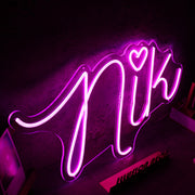 Nik Pink Neon Sign