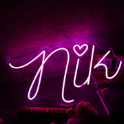 Nik Pink Neon Sign