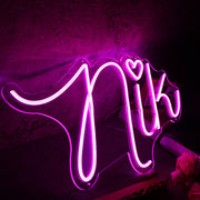 Nik Pink Neon Sign