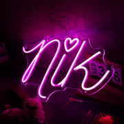 Nik Pink Neon Sign