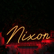 Nixon Orange Neon Sign