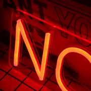 No Cover Red Neon Sign