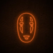 No Face Neon Sign