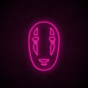 No Face Neon Sign