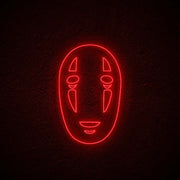 No Face Neon Sign