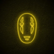 No Face Neon Sign