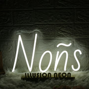 Nons White Neon Sign