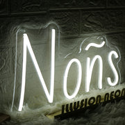 Nons White Neon Sign