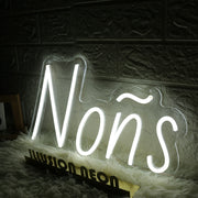 Nons White Neon Sign