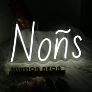 Nons White Neon Sign