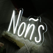 Nons White Neon Sign